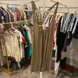 Lush Woven Macrame Style Racer Back Soft Tank